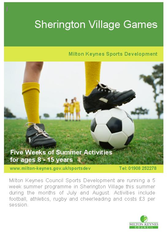 Sherington Summer Sports Programme Page 1