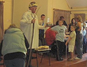 Youth Club Sponsored Run - 27 January 2007 - Philip Smith in traditional smock