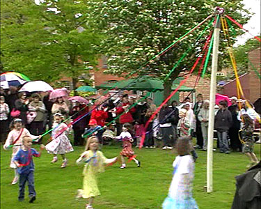 Dancing around the Maypole - 4 May 2009