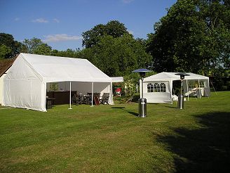 Ready for visitors - the dining area on Friday evening in 2003