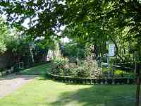 The attractive gardens of the Manor House