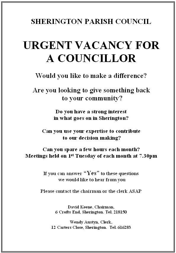 Councillor Vacancy - January 2013