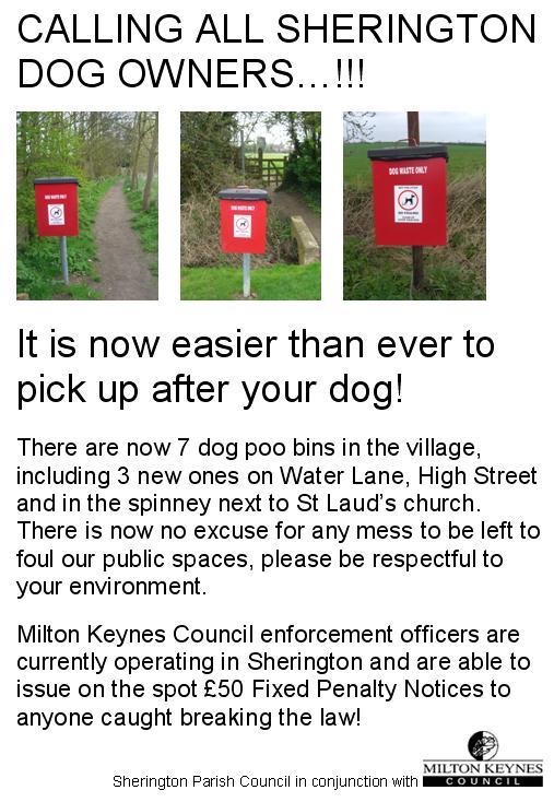 Dog bin poster