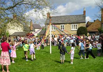 Dancing around the Maypole - 2 May 2005