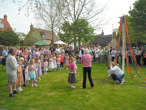 Dancing around the Maypole - 5 May 2008