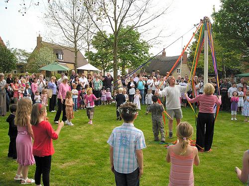 Dancing around the Maypole - 5 May 2008