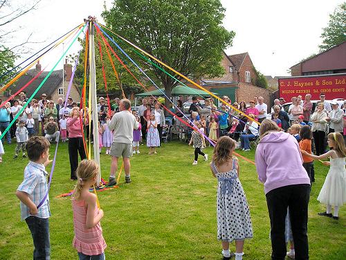 Dancing around the Maypole - 5 May 2008