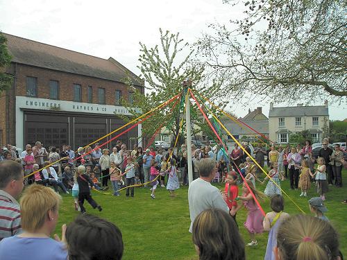 Dancing around the Maypole - 5 May 2008