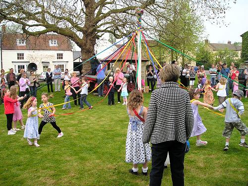 Dancing around the Maypole - 5 May 2008