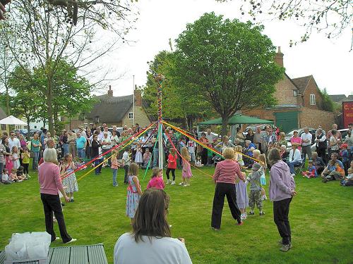 Dancing around the Maypole - 5 May 2008