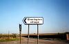 Sherington road sign at the junction of Sherington Road and Chicheley Hill