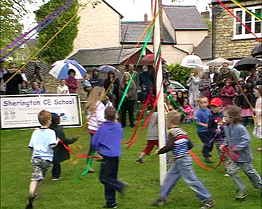 Dancing around the Maypole - 4 May 2009