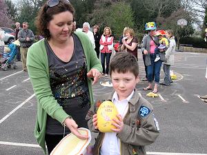 Egg-rolling prize winner Egg-rolling prize winner